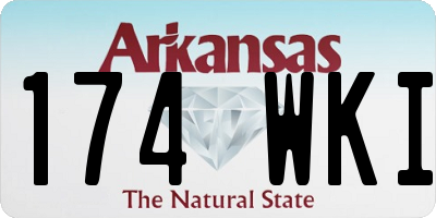 AR license plate 174WKI