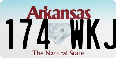 AR license plate 174WKJ