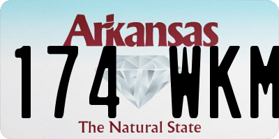AR license plate 174WKM