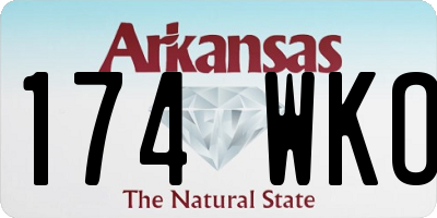 AR license plate 174WKO