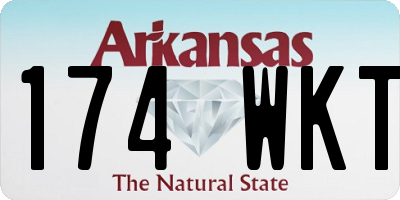 AR license plate 174WKT