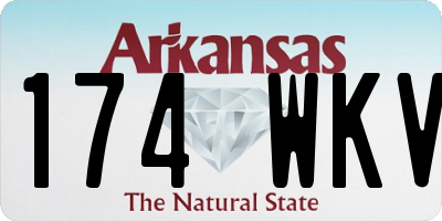 AR license plate 174WKV