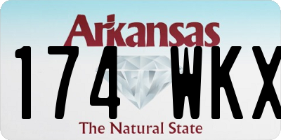AR license plate 174WKX