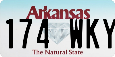 AR license plate 174WKY