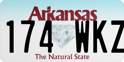 AR license plate 174WKZ