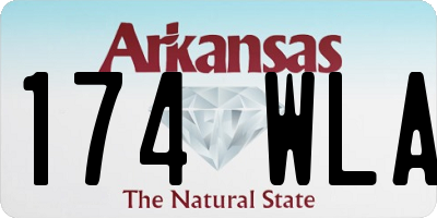 AR license plate 174WLA