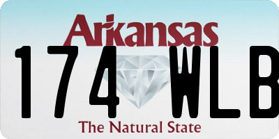 AR license plate 174WLB