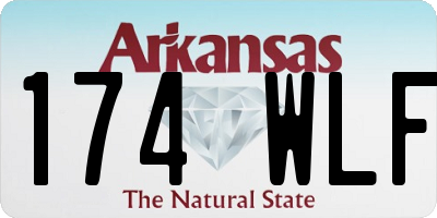 AR license plate 174WLF