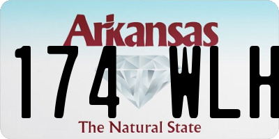 AR license plate 174WLH