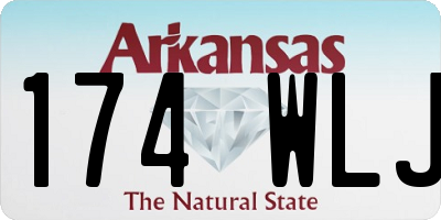 AR license plate 174WLJ