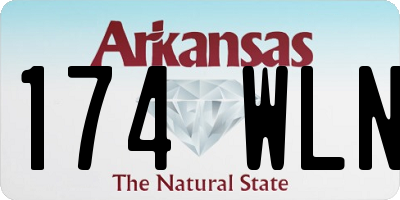 AR license plate 174WLN
