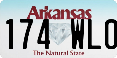 AR license plate 174WLO