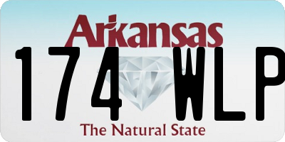 AR license plate 174WLP