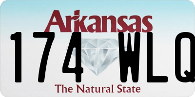 AR license plate 174WLQ