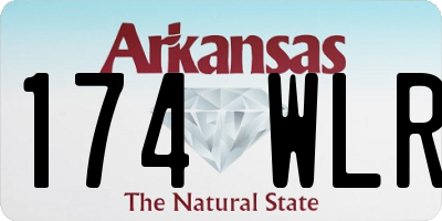 AR license plate 174WLR