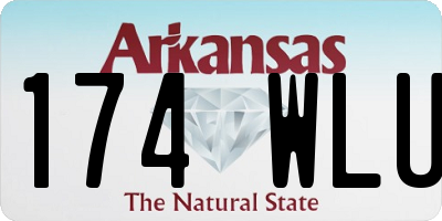 AR license plate 174WLU