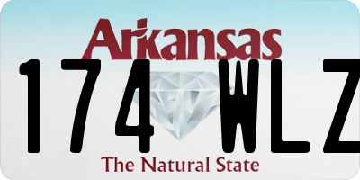 AR license plate 174WLZ