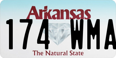 AR license plate 174WMA