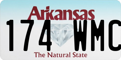 AR license plate 174WMC