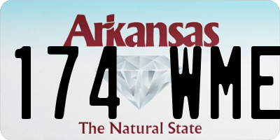 AR license plate 174WME