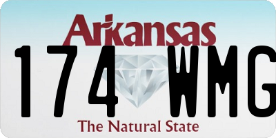 AR license plate 174WMG