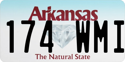 AR license plate 174WMI