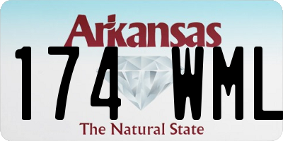 AR license plate 174WML