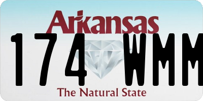 AR license plate 174WMM