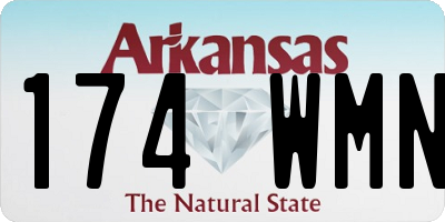 AR license plate 174WMN