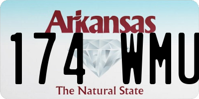 AR license plate 174WMU