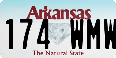 AR license plate 174WMW