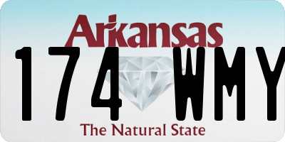AR license plate 174WMY