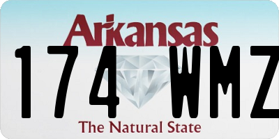 AR license plate 174WMZ
