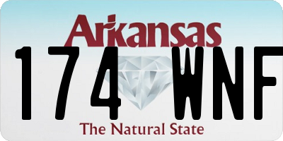 AR license plate 174WNF