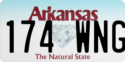 AR license plate 174WNG