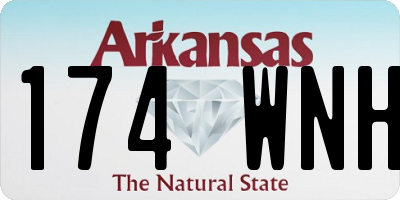 AR license plate 174WNH