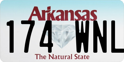 AR license plate 174WNL