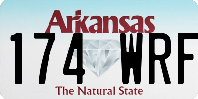 AR license plate 174WRF