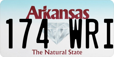 AR license plate 174WRI