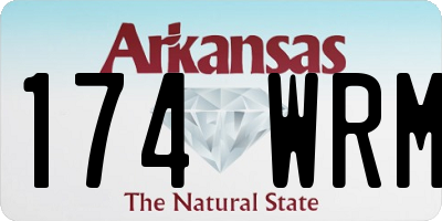 AR license plate 174WRM
