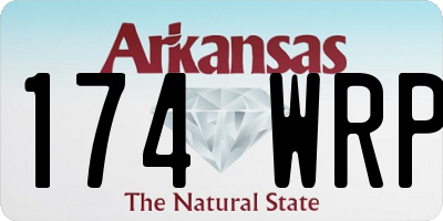 AR license plate 174WRP