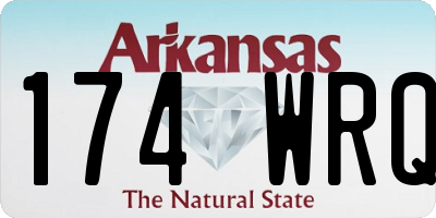 AR license plate 174WRQ