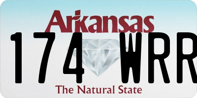 AR license plate 174WRR
