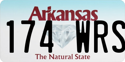 AR license plate 174WRS