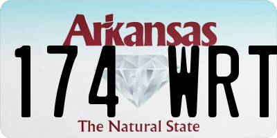 AR license plate 174WRT