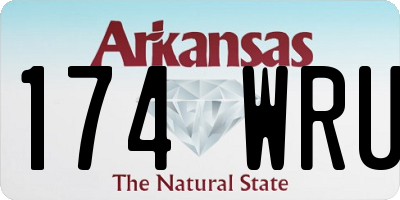 AR license plate 174WRU
