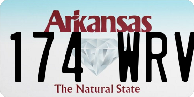 AR license plate 174WRV