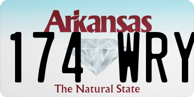 AR license plate 174WRY