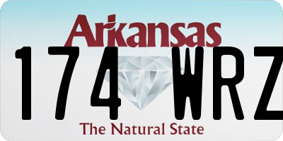 AR license plate 174WRZ