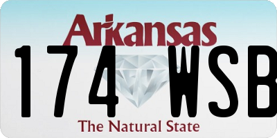 AR license plate 174WSB